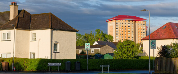 Council housing in poor area in Glasgow
