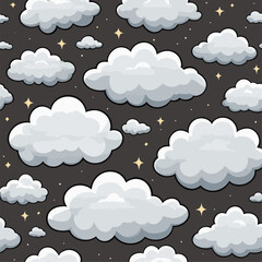 cute cartoon cloud vector image