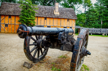 Black Cannon inside a fort, in position