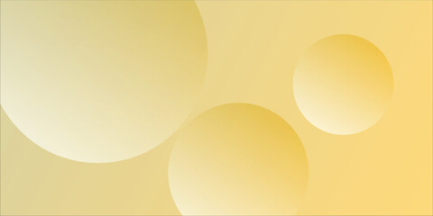 Soft Yellow Gradient With Large Abstract Circles for Warm Background Design
