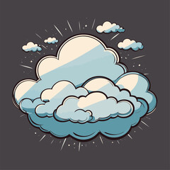 cute cartoon cloud vector image