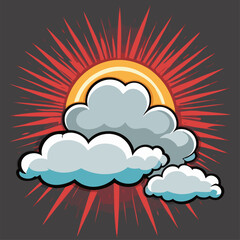 cute cartoon cloud vector image