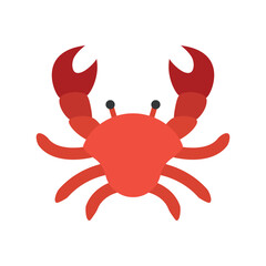 Crab icon for realistic seafood and tropical nature designs.