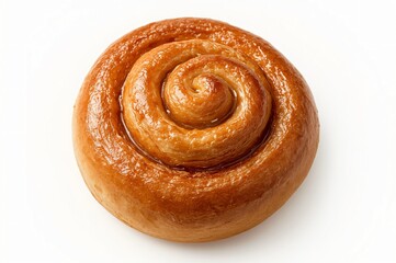 Fototapeta premium Sweet roll, pastry, swirl, baked, studio, white background, food photography, recipe