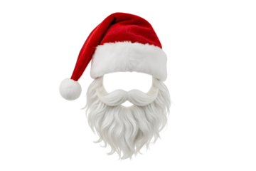 Santa hat, beard, cutout, festive, winter, holiday, background, photo,  Christmas, design