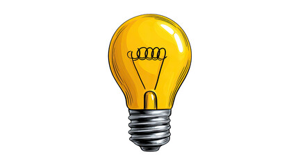 Bright Idea: An illuminated light bulb, radiating a glow of creativity and innovation. Its warm yellow hue symbolizes brilliant ideas and the spark of inspiration.