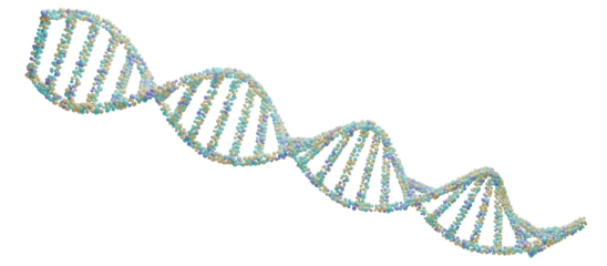 Abstract 3D digital DNA helix structure background. 3D rendering.