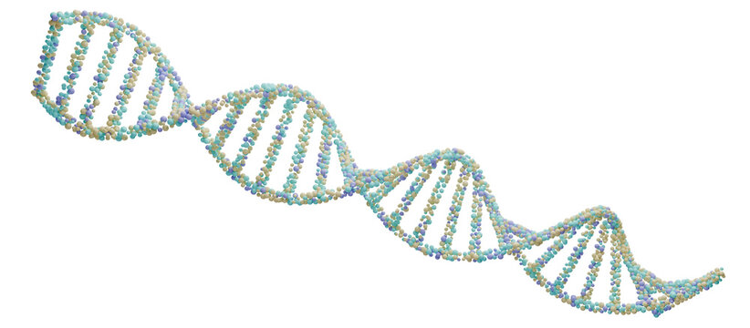 Abstract 3D digital DNA helix structure background. 3D rendering. - Powered by Adobe