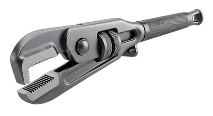 Obraz premium Adjustable Pipe Wrench Tool Metal Gray Industrial Hand Tool