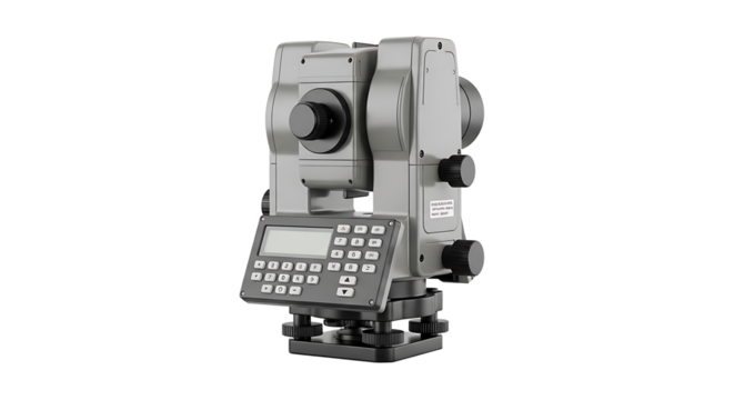 Automatic Level Instrument Survey Equipment in White Background