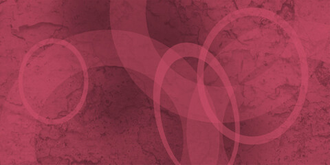 Red abstract background with red circle rings in faded distressed vintage grunge texture design. old geometric pattern paper. Geometric grey textured abstract modern background .