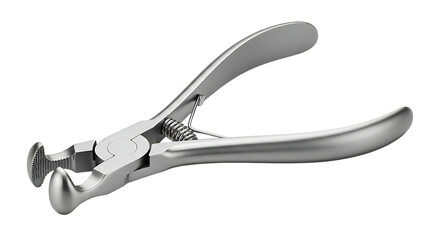 Obraz premium Stainless Steel Crocodile Surgical Forceps on White Background