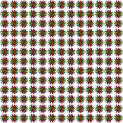 Intricate starburst pattern with multiple colors on a