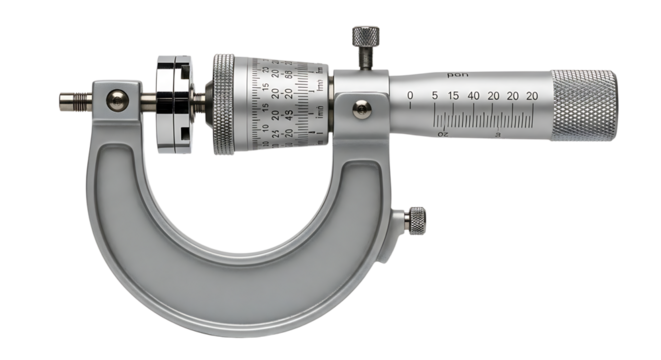 Precise Mechanical Dial Caliper in Silver with Clear Measurement Markings for Engineering and Technical Use