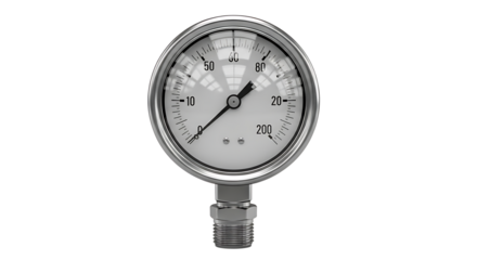 Pressure Gauge Showing High Pressure in Industrial Equipment