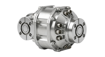 High-Precision Metal Mechanical Component with Cylindrical Structure and Bolted Flanges