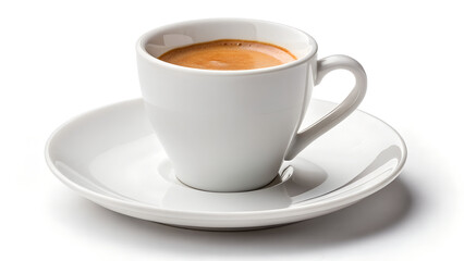 Obraz premium Espresso Coffee Cup on White Background Isolated