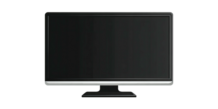 A realistic depiction of a flat-screen television with a sleek, minimalist design, ideal for media - Powered by Adobe