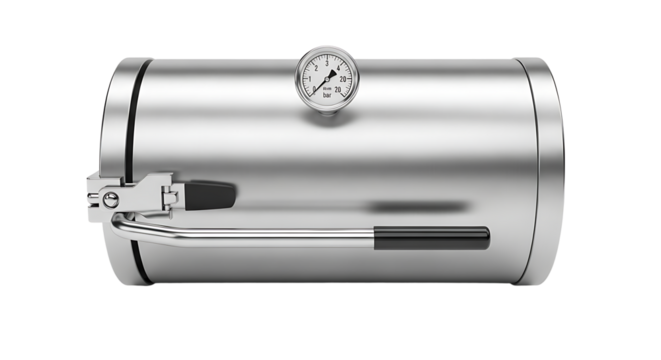 Stainless Steel Food Smoker with Temperature Gauge and Lid Handle for Culinary Cooking