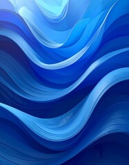 Abstract Blue Waves Flowing Dynamic Fluid Abstract Background