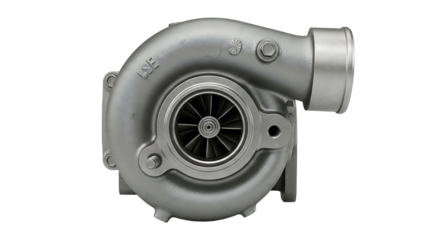 Industrial Turbocharger in Silver Finish for Automotive or Machinery Use