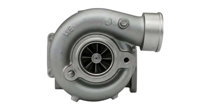 Industrial Turbocharger in Silver Finish for Automotive or Machinery Use