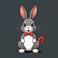 cute cartoon rabbit vector image