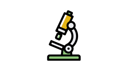 Fototapeta premium A colorful microscope icon on a clean white background