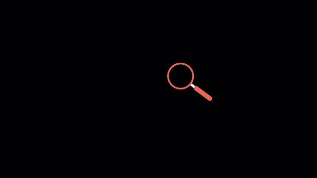 Magnifying Glass Animation Video - Transparent