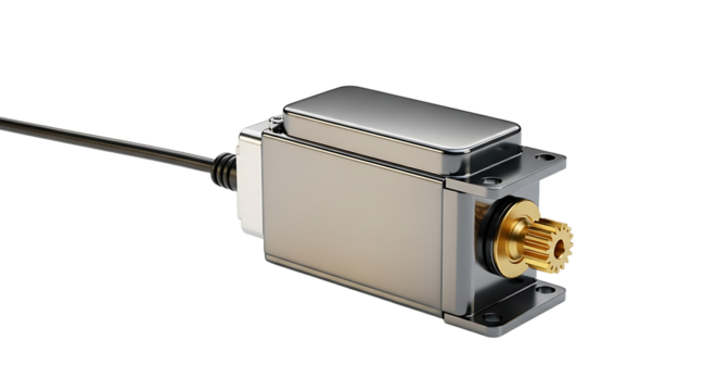 Precise Stepper Motor with Metal Casing and Gold Gear for Industrial Automation