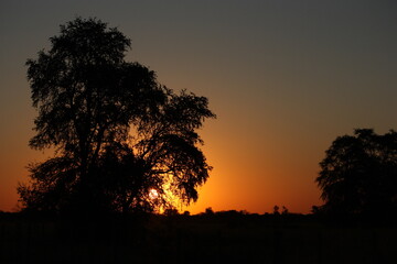 Sunset with colorful sky
