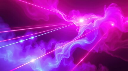 Abstract Neon Laser Beams