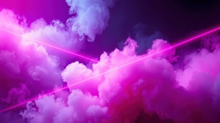Abstract Neon Cloudscape