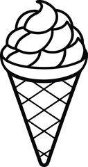 Ice cream vector silhouettes