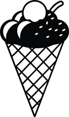 Ice cream vector silhouettes