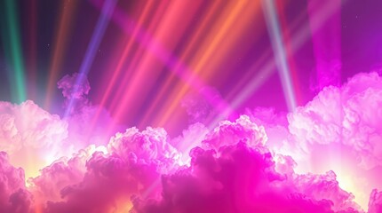 Abstract Pink Cloudscape