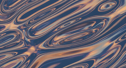 Abstract swirling liquid metal texture with iridescent colors and fluid motion