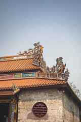 Imperial city building ornamental details, Hue, Vietnam