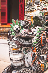 Imperial city building ornamental details, Hue, Vietnam