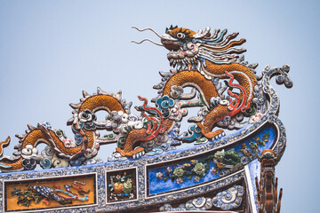 Imperial city building ornamental details, Hue, Vietnam