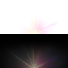 Png glowing diamond prism with rainbow light sparkle shine burst and crystal beam effect lens flare bokeh colorful background optical magic glare refraction