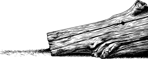 Realistic wooden surface with engraved wood grain texture for design projects