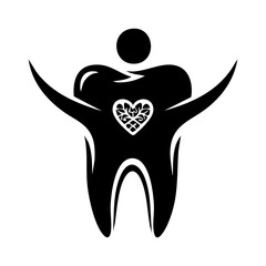 Dental logo vector illustration. Logo design for dentist or dental company or medical branding