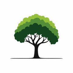 Stylized Green Tree Illustration for Nature and Growth Concepts