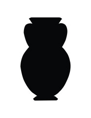 black vase on white background