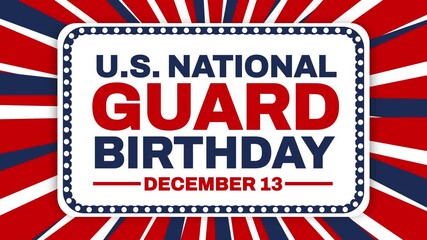 United States National Guard Birthday is celebrated on December 13 every year, patriotic background