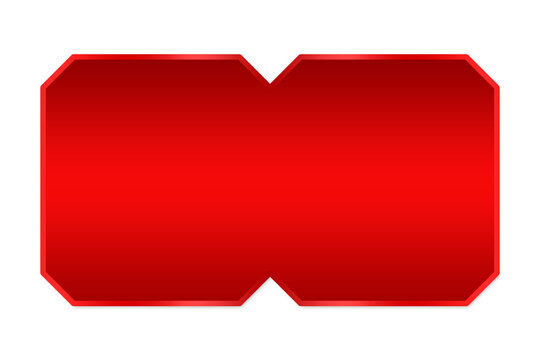blank red badge element png file