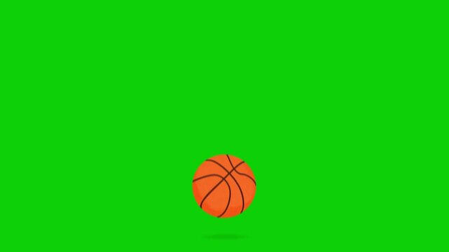basketball dropping vertically from above toward the ground on green screen, animated chromakey background cartoonish backgrounds layers gesture design movement frame creative emotion style figure com