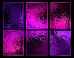 Neon pink and purple glass panels abstract backgrounds