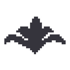 Obraz premium Pixel Art Black Decorative Ornament Flourish for Mourning